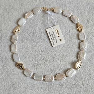 Piper K. Freshwater Pearl Gold and Cream Women's Necklace